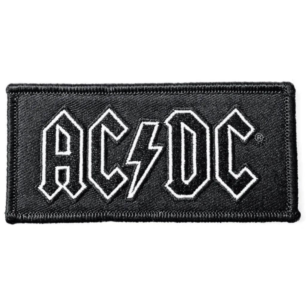 AC/DC Patch · Black Logo Band Stripe (9cm x 4cm)