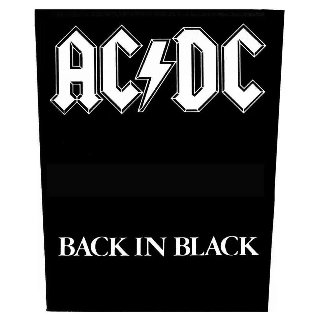 AC/DC Backpatch Rückenaufnäher · Back In Black (29cm x 34cm)