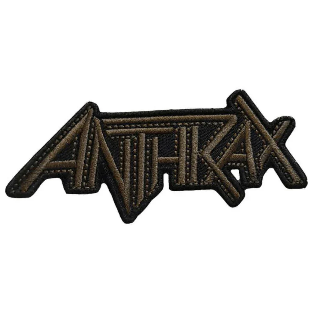 Anthrax Patch · Logo Brown Cut Out Stripe (10cm x 4cm)