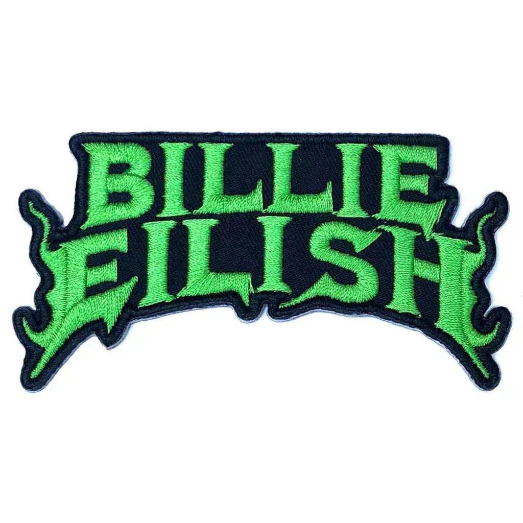 Billie Eilish Patch · Logo Flame Green Cut Out (10cm x 5cm)