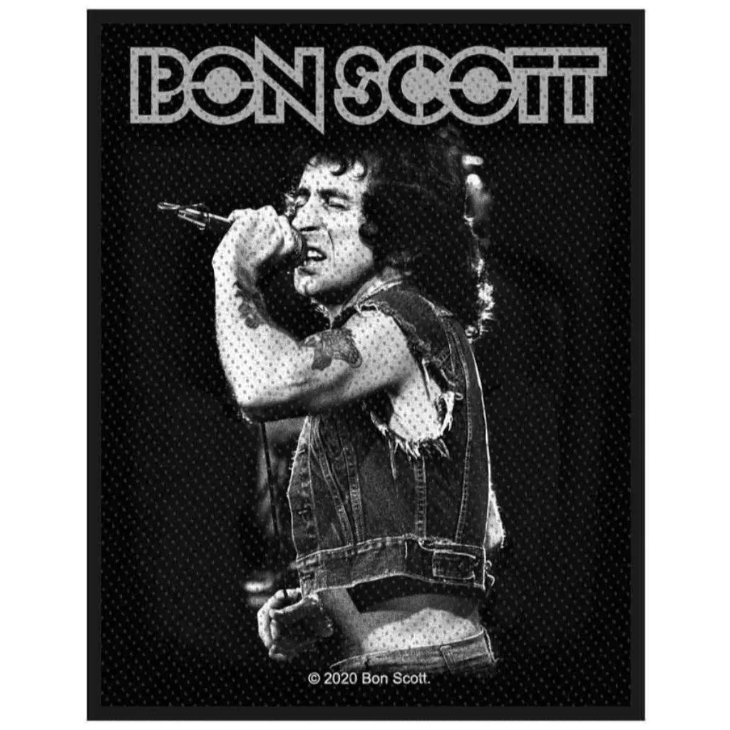 Bon Scott AC/DC Patch · Microphone (7cm x 10cm)