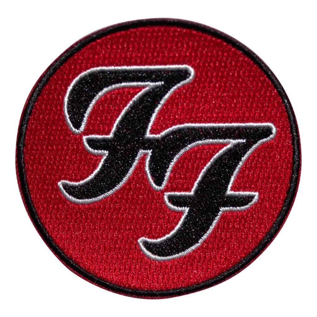 Foo Fighters Patch Rund · Logo Red Black (Ø 8cm)