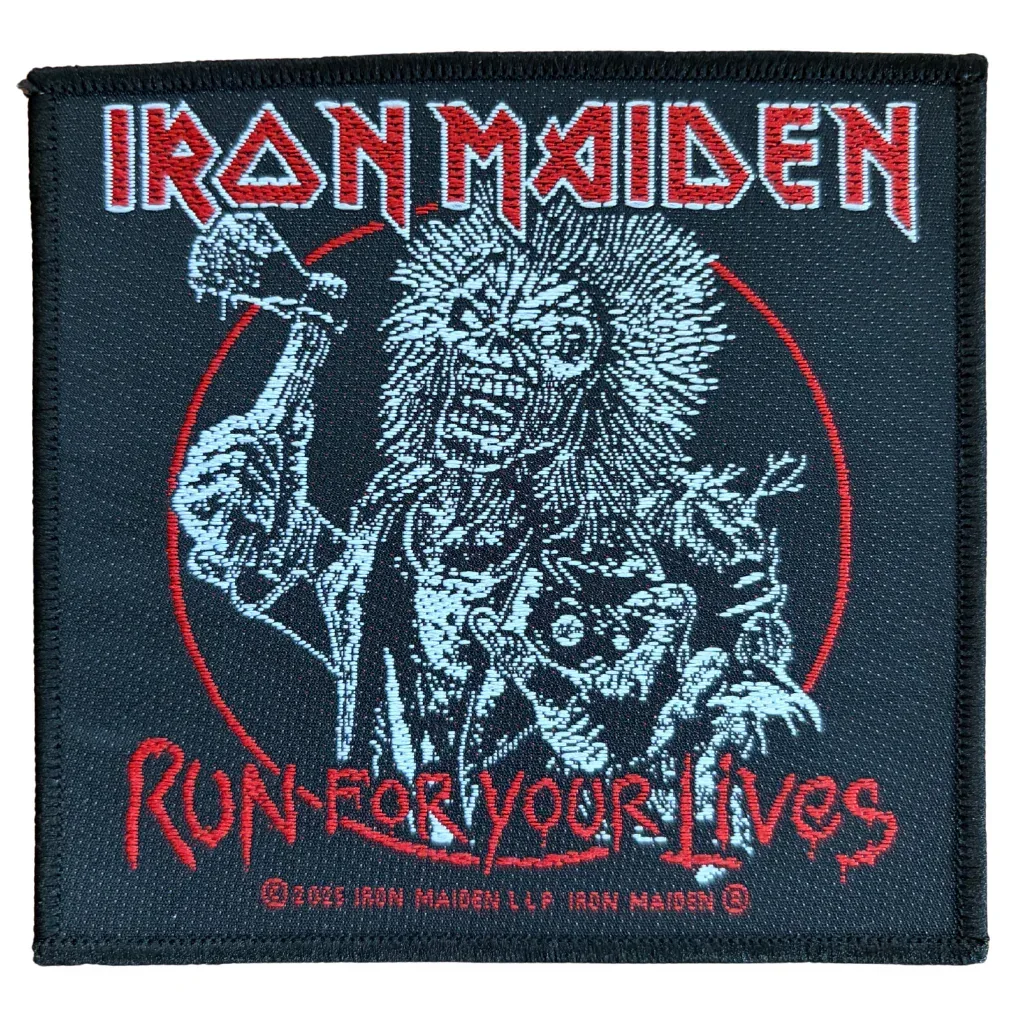 Iron Maiden Patch · Run For Your Lives (10cm x 10cm)