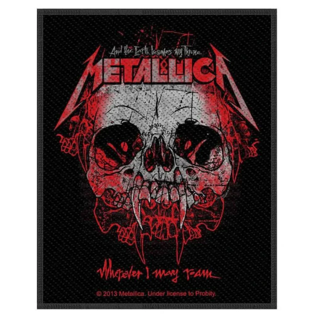 Metallica Patch · Wherever I May Roam Black Red (7cm x 10cm)