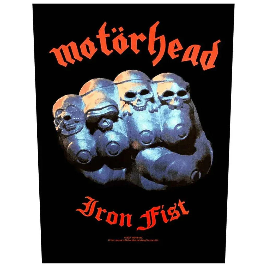Motörhead Backpatch Rückenaufnäher · Iron Fist (29cm x 34cm)