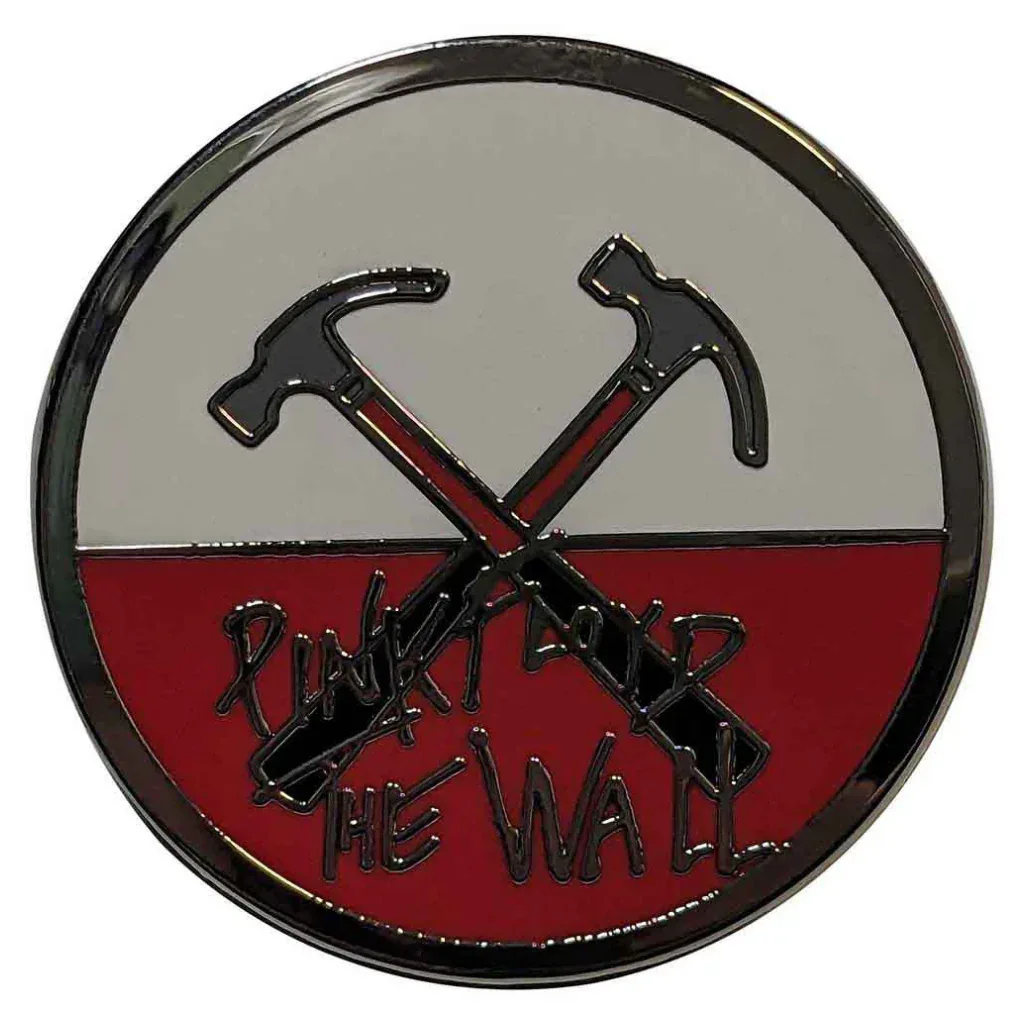 Pink Floyd Anstecker Pin Rund · The Wall Hammer Logo (Ø 3cm)