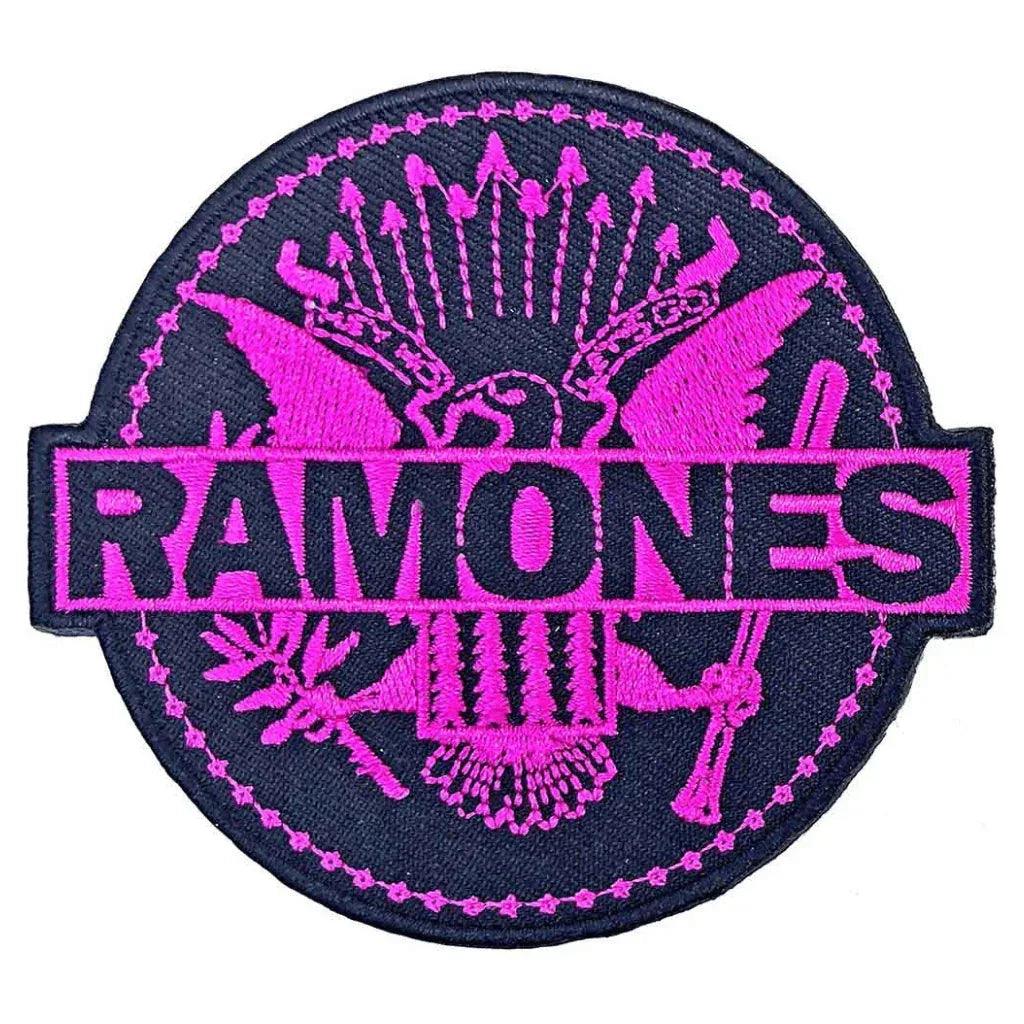 Ramones Patch Rund · Pink Seal (Ø 8cm)