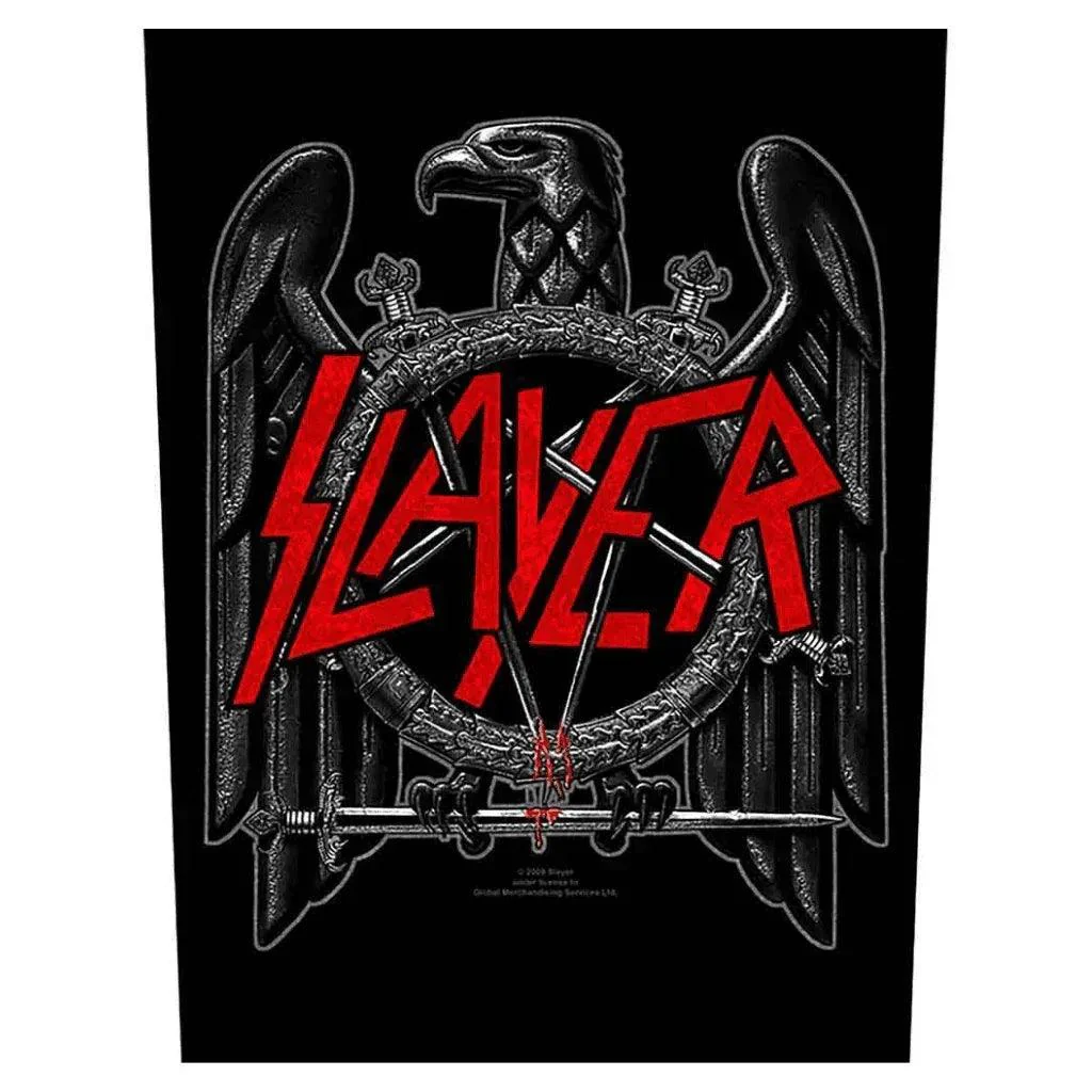 Slayer Backpatch Rückenaufnäher · Black Eagle (29cm x 34cm)