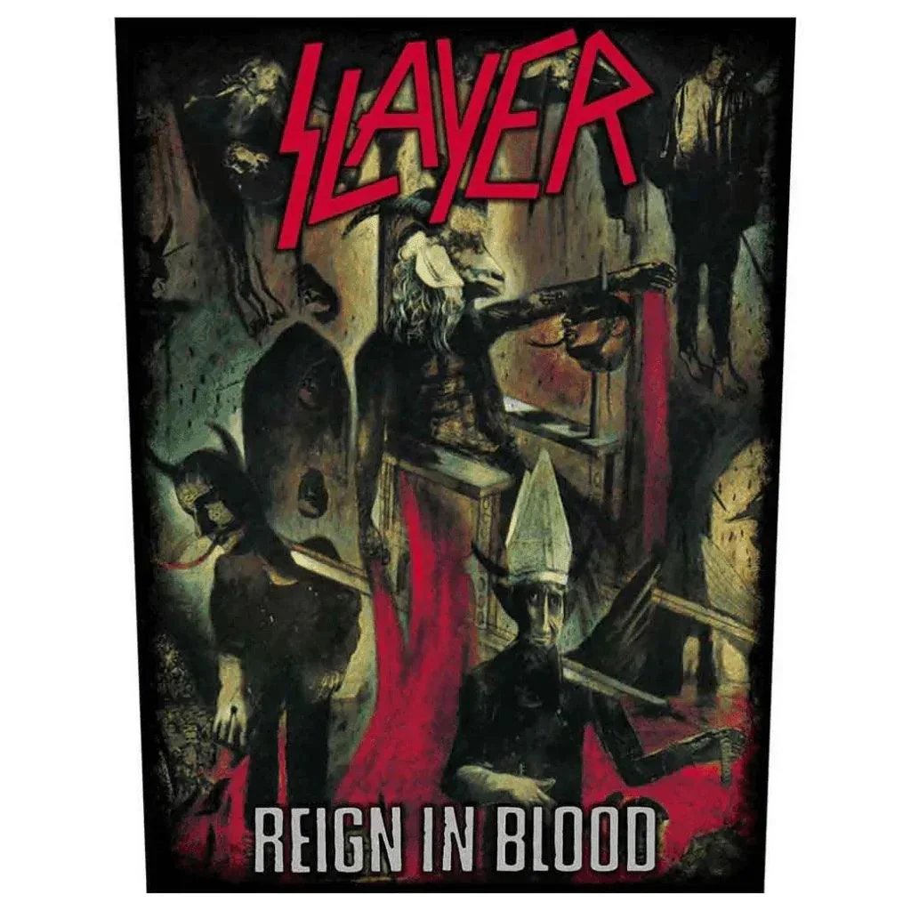 Slayer Backpatch Rückenaufnäher · Reign In Blood (29cm x 34cm)