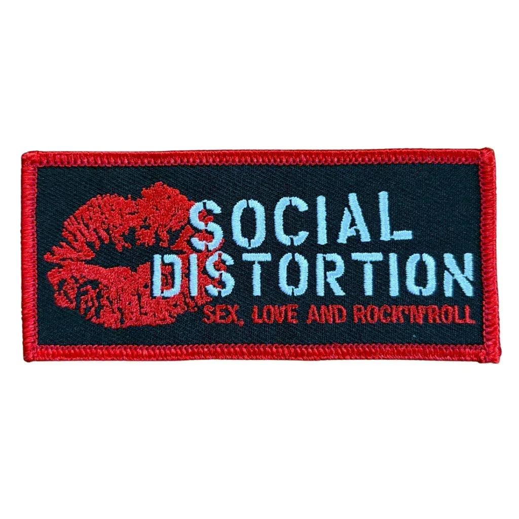 Social Distortion Patch · Sex Love And Rock'n Roll (10cm x 5cm)