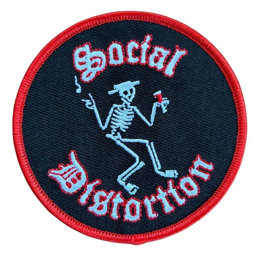 Social Distortion Runder Patch · Skelly Logo (Ø 8cm)
