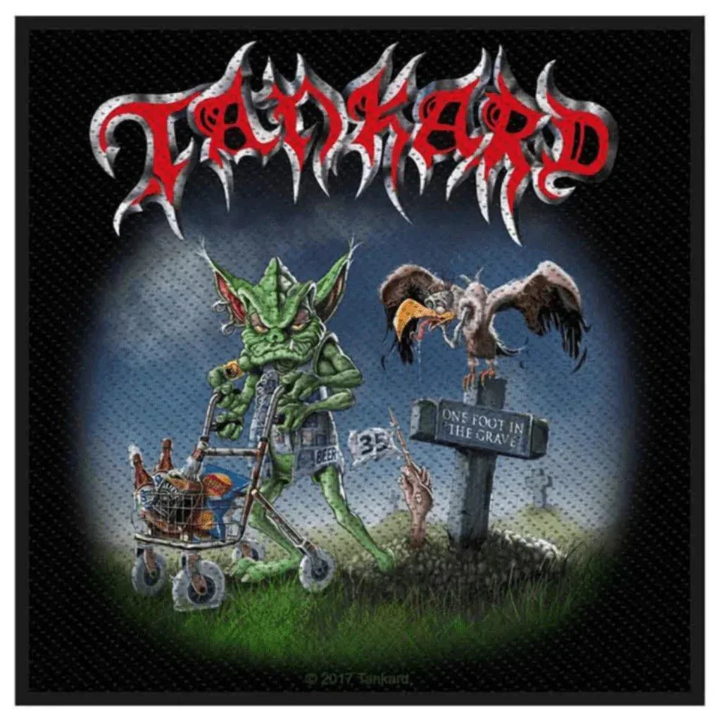 Tankard Patch · One Foot In The Grave (10cm x 10cm)