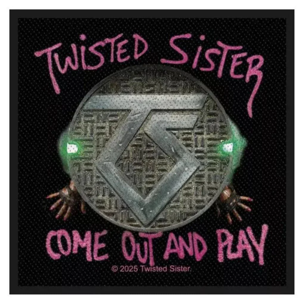 Twisted Sister Patch · Come Out And Play (10cm x 10cm)