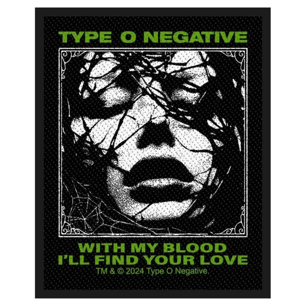 Type O Negative Patch · With My Blood (8cm x 10cm)