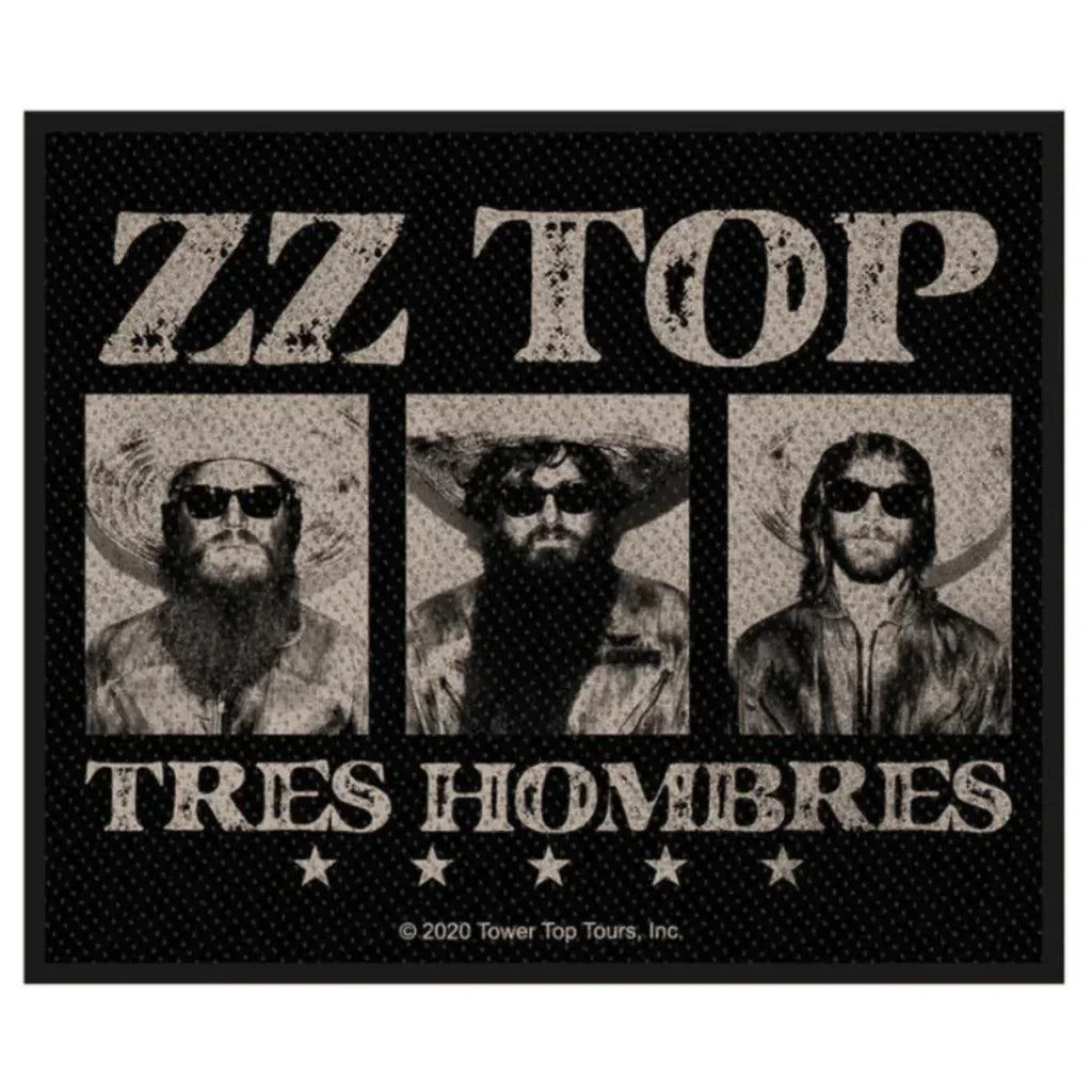 ZZ Top Patch · Tres Hombres (10cm x 8cm)